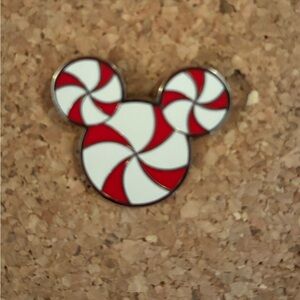 Mickey Mouse Peppermint Christmas Pin